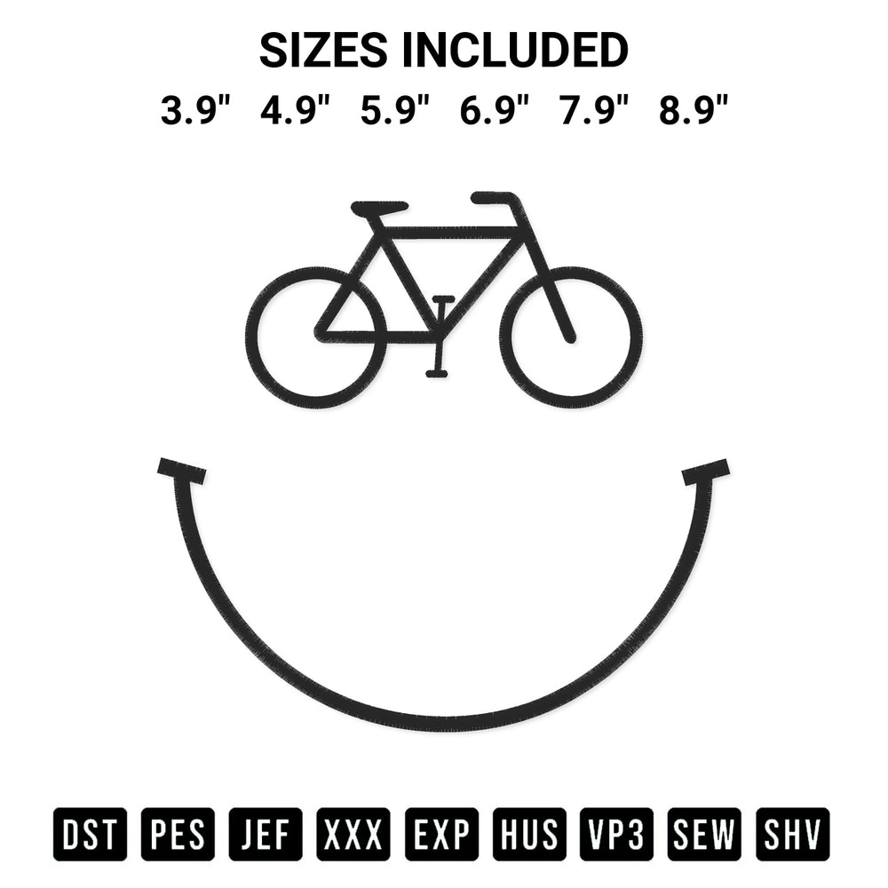Looking for the perfect pattern? Download the Bicycle Smiley Face Embroidery Design embroidery design today at Designspacks.com. Crisp, clean stitching guaranteed. Available sizes: 3.9", 4.9", 5.9", 6.9", 7.9", 8.9".