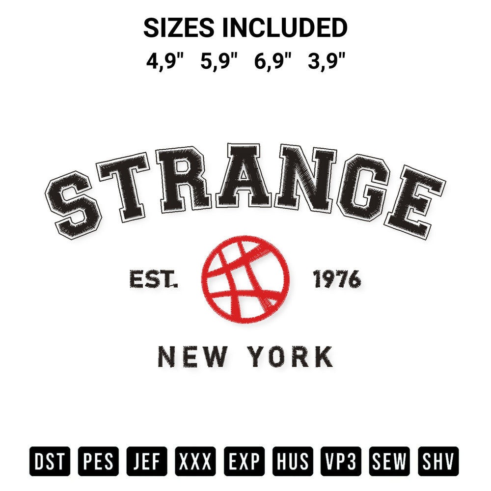 Shop the Doctor Strange Est 1976 New York Multiverse Madness Logo Embroidery Design machine embroidery pattern at Designspacks.com. Beautifully digitized for flawless stitching on any fabric. Available sizes: 4,9", 5,9", 6,9", 3,9".