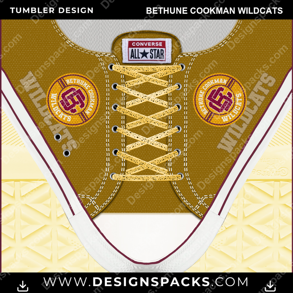 College Sport Converse Bethune Cookman Wildcats NCAA College Sport Tumbler Digital Wrap Design Download