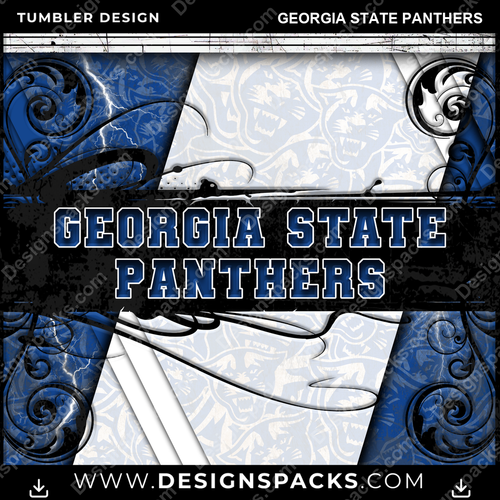 College Sport Elegant Georgia State Panthers NCAA College Sport Tumbler Digital Wrap Design Download