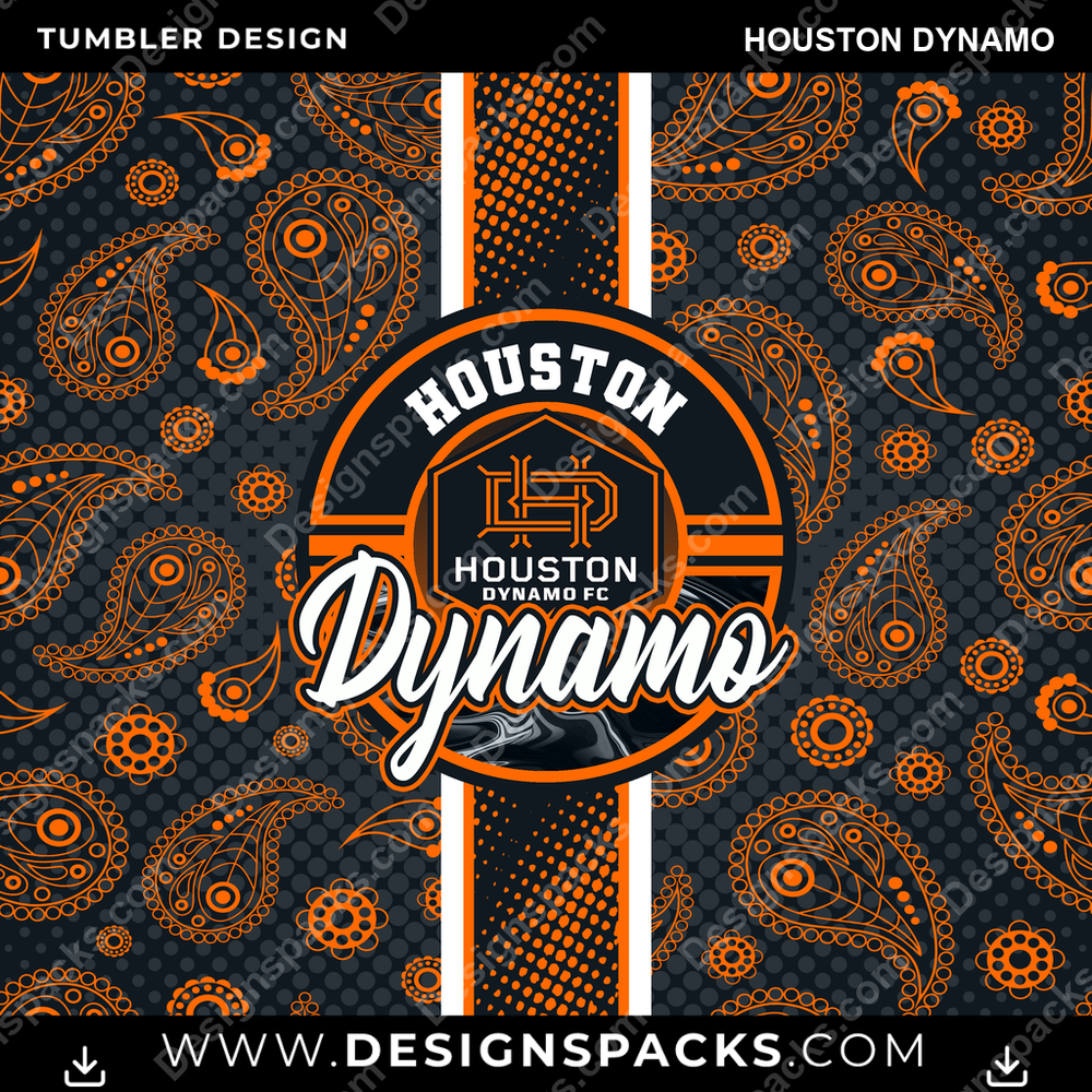 Soccer Handkerchief Houston Dynamo Tumbler Digital Wrap Design