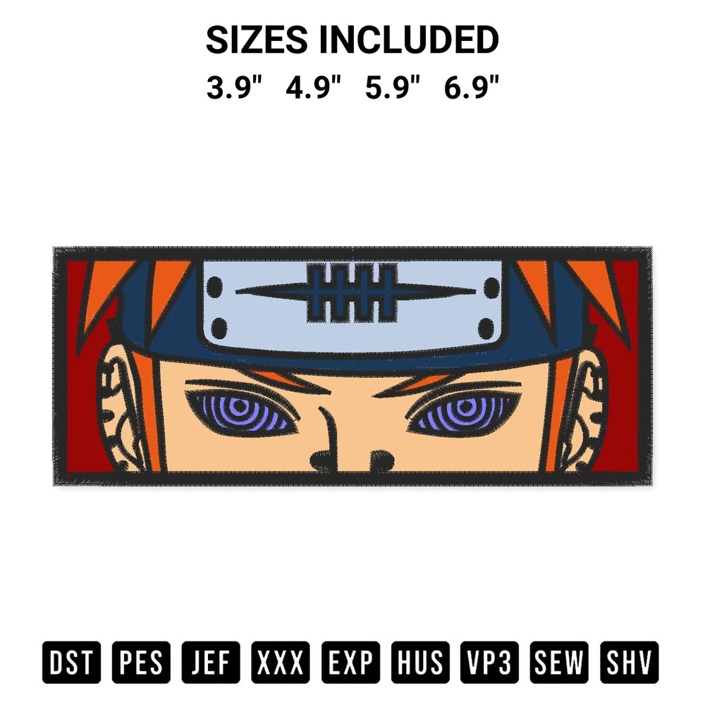Download the Pain Eyes Embroidery Design machine embroidery design exclusively at Designspacks.com. Premium digitized pattern for apparel and DIY crafts. Available sizes: 3.9", 4.9", 5.9", 6.9".