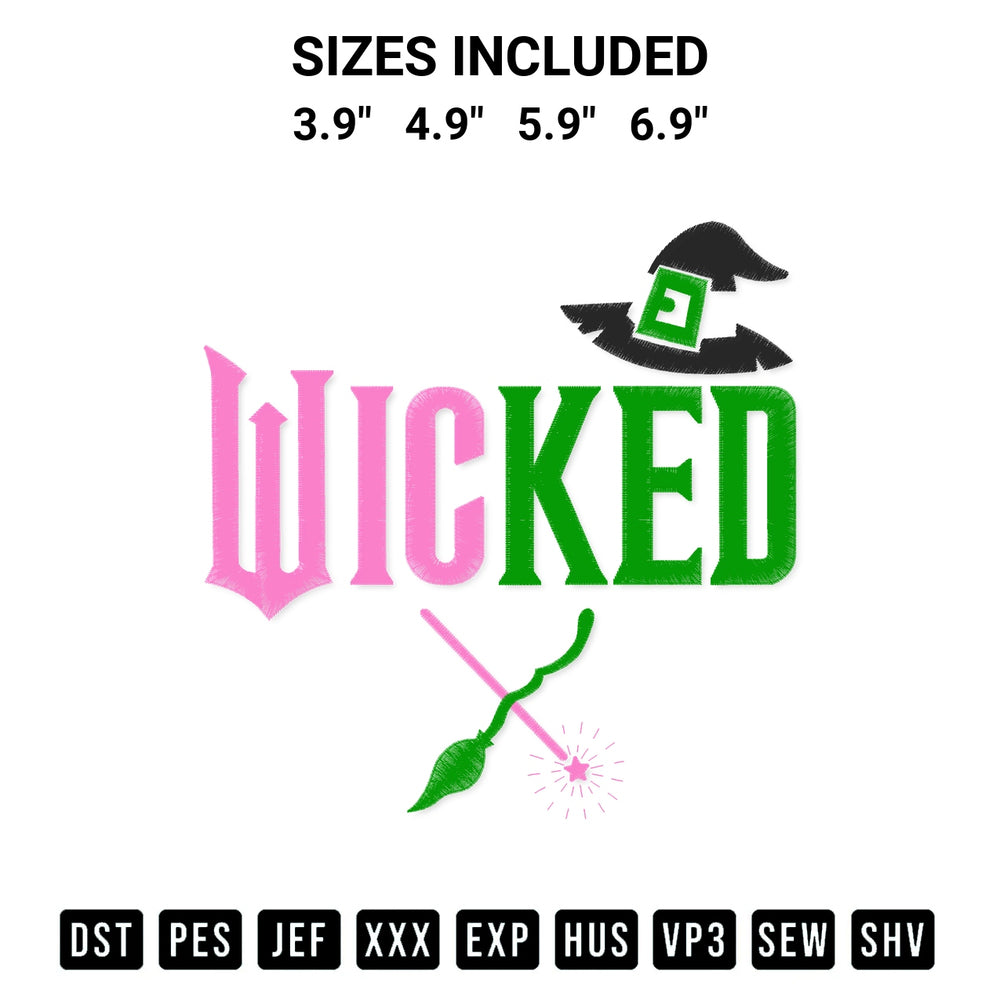 Transform your fabrics with the Wicked Broomstick Embroidery Design embroidery design. Instant access to premium digitized patterns at Designspacks.com. Available sizes: 3.9", 4.9", 5.9", 6.9".