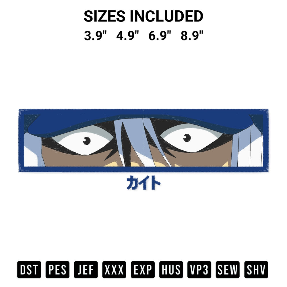 Shop the Kite Kaito Hunter X Hunter Embroidery Design machine embroidery pattern at Designspacks.com. Beautifully digitized for flawless stitching on any fabric. Available sizes: 3.9", 4.9", 6.9", 8.9".
