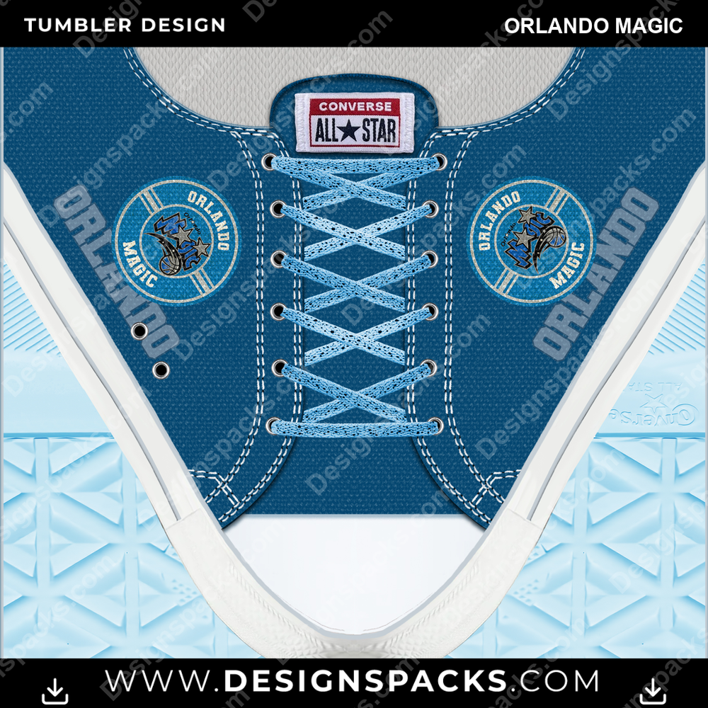Basketball Converse Orlando Magic Tumbler Digital Wrap Design