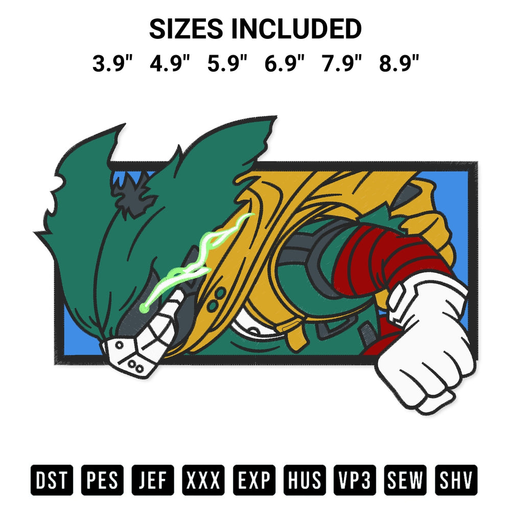 Get the Deku Anime Embroidery Design embroidery design for your custom crafts! Premium digitized files available for instant download at Designspacks.com. Available sizes: 3.9", 4.9", 5.9", 6.9", 7.9", 8.9".