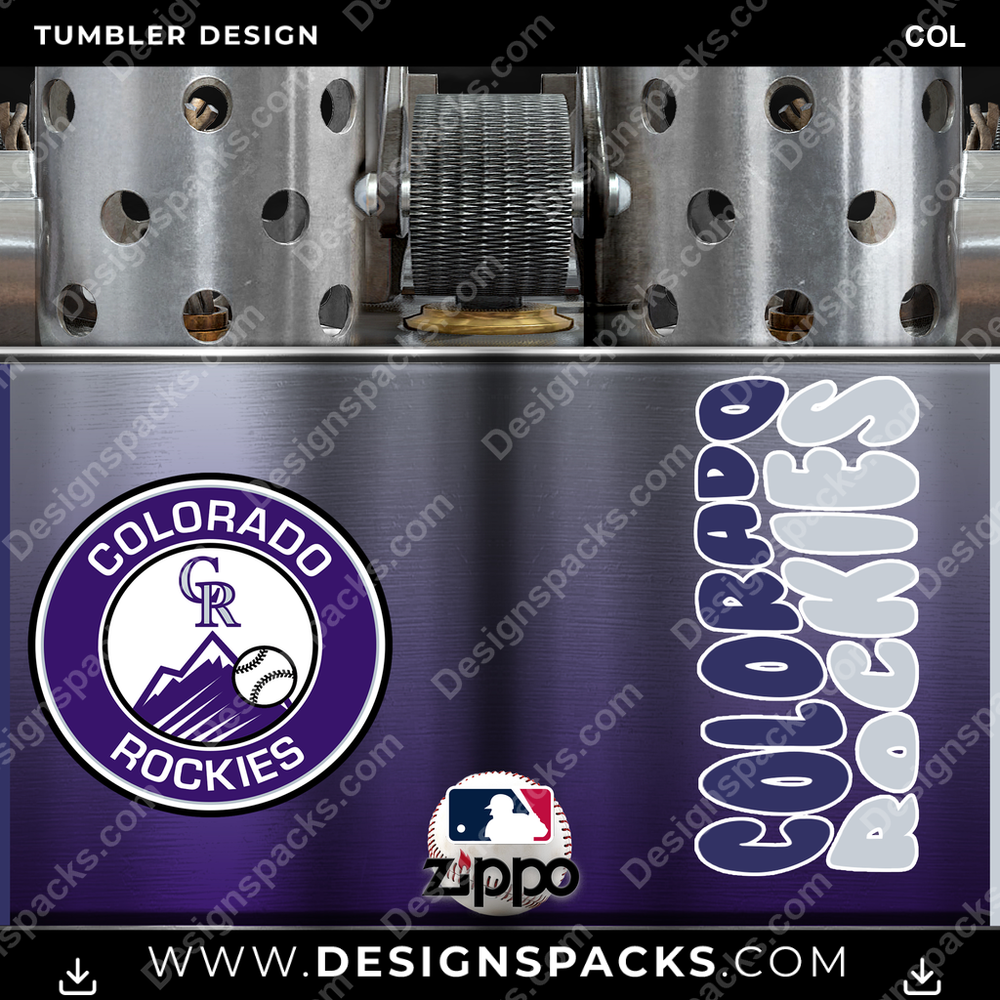 Baseball Zippo Lighter COL Tumbler Digital Wrap Design