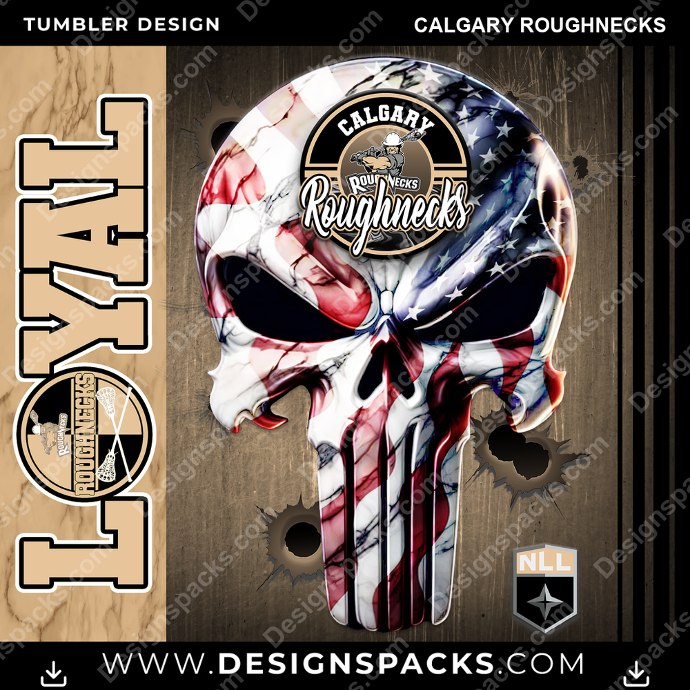 Lacrosse Loyal Calgary Roughnecks Tumbler Digital Wrap Design