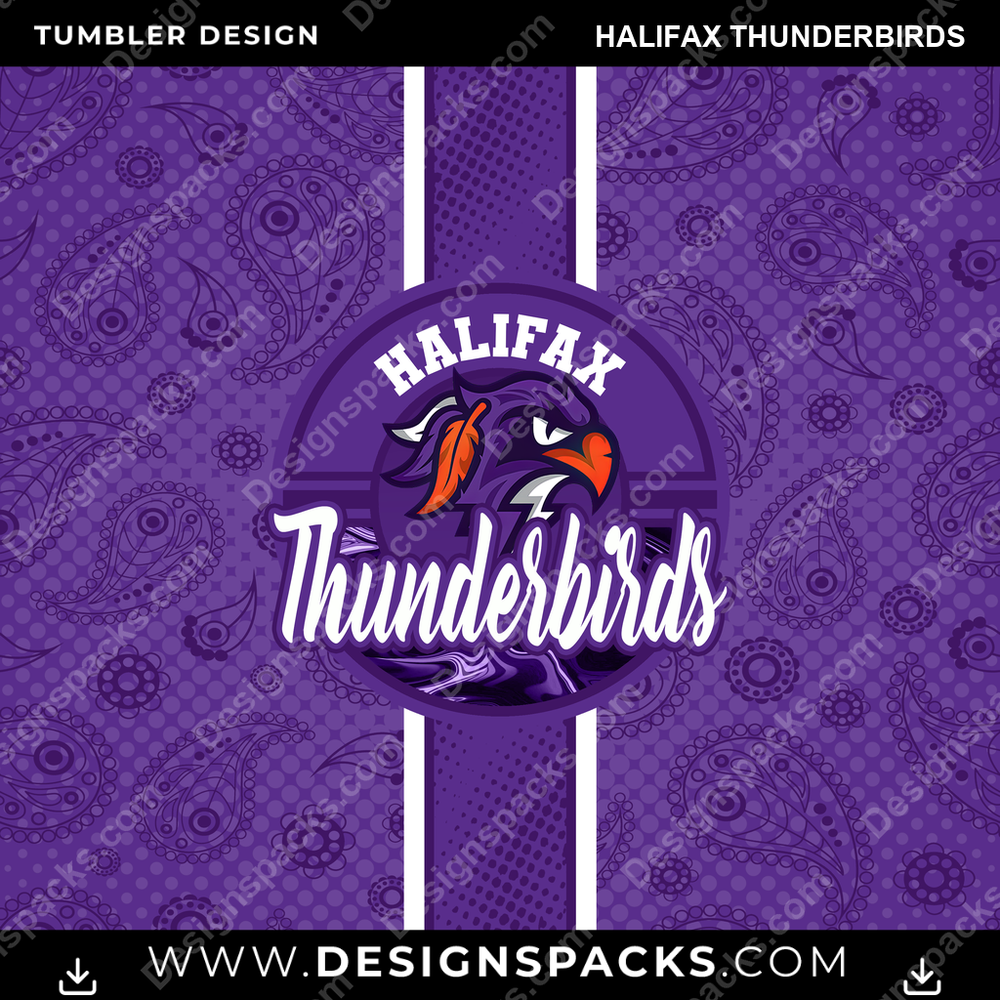 Lacrosse Handkerchief Halifax Thunderbirds Tumbler Digital Wrap Design