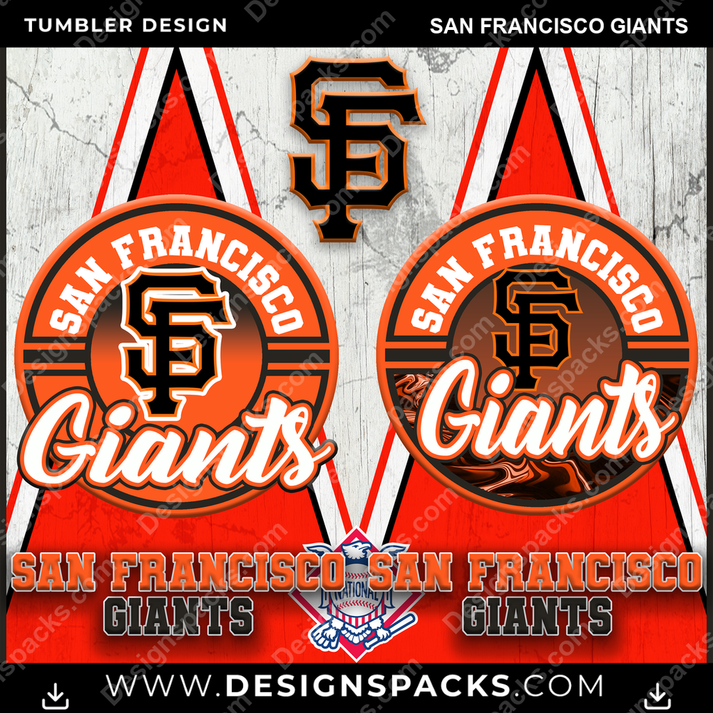 Baseball Sports San Francisco Giants Tumbler Digital Wrap Design