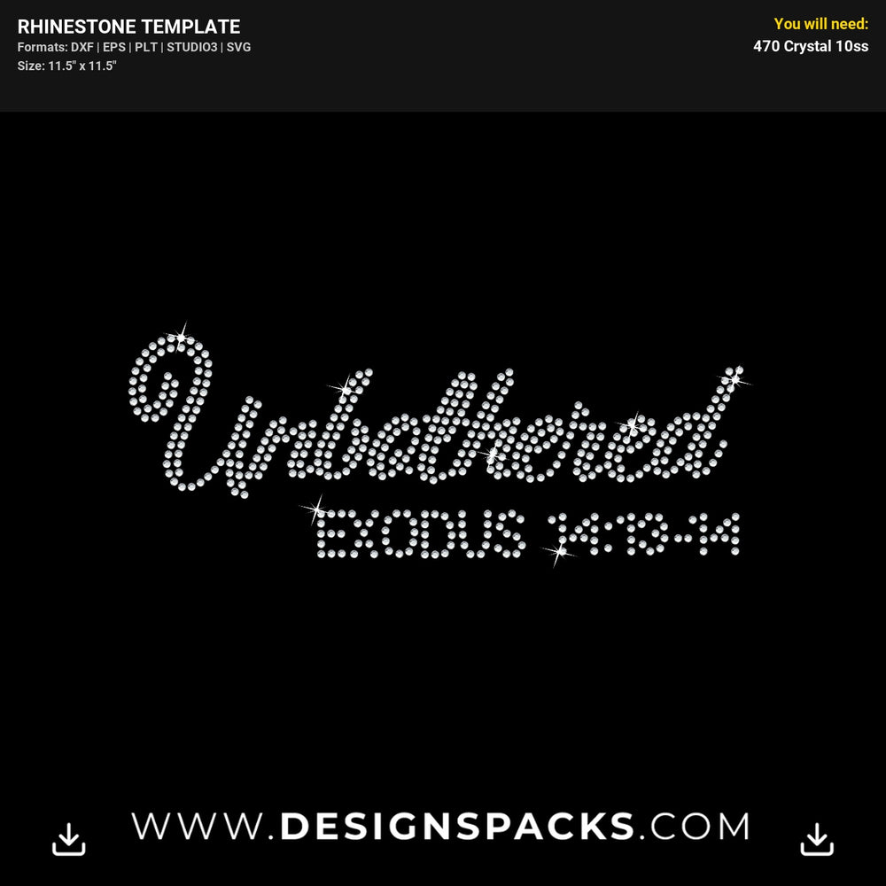 Unbothered Exodus 14 Rhinestone Digital Template
