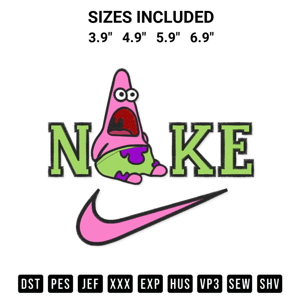 Looking for the perfect pattern? Download the Nike Patrick Embroidery Design embroidery design today at Designspacks.com. Crisp, clean stitching guaranteed. Available sizes: 3.9", 4.9", 5.9", 6.9".