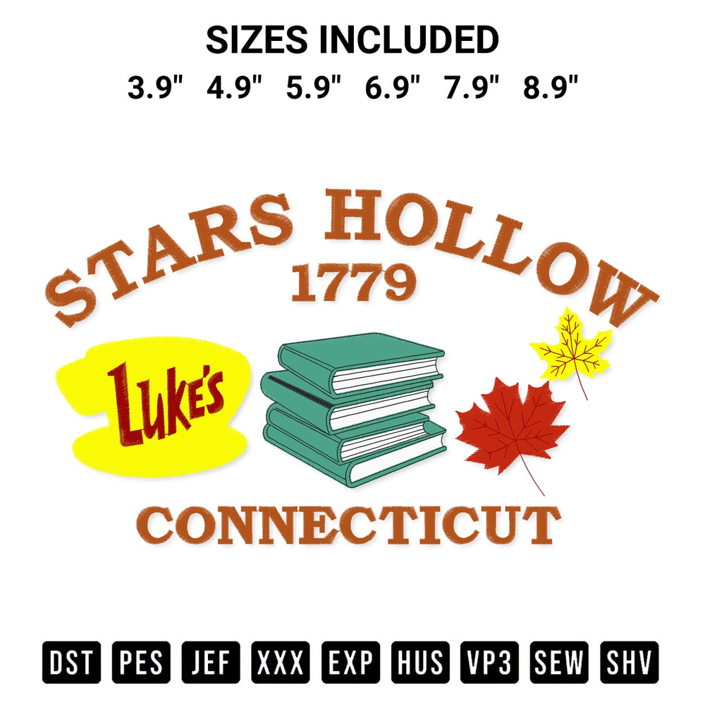 Looking for the perfect pattern? Download the Stars Hollow Connecticut 1779 Embroidery Design embroidery design today at Designspacks.com. Crisp, clean stitching guaranteed. Available sizes: 3.9", 4.9", 5.9", 6.9", 7.9", 8.9".