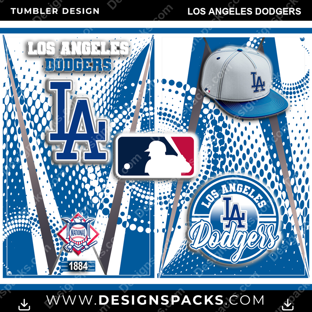 Baseball Team Logo Los Angeles Dodgers Tumbler Digital Wrap Design