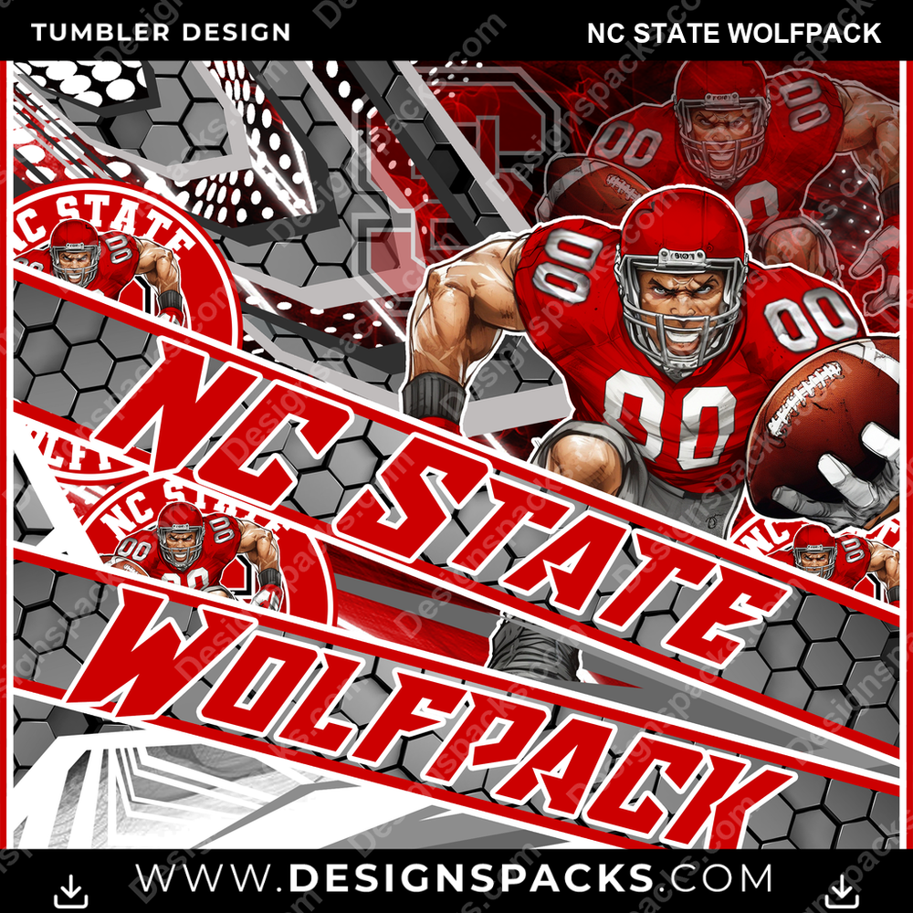 College Sport Fathead Nc State Wolfpack Tumbler Digital Wrap Design