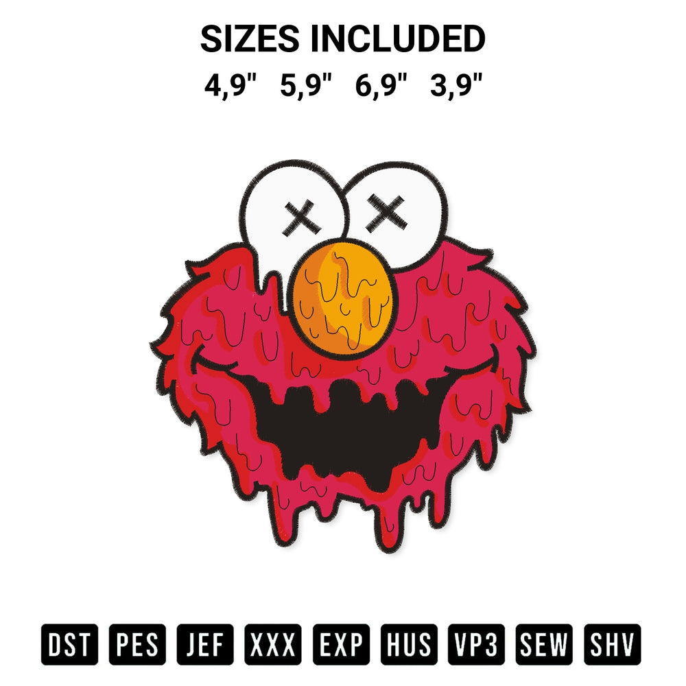 Elevate your next project with our Elmo Face Logo Embroidery Design embroidery file. Shop high-quality digital patterns instantly at Designspacks.com. Available sizes: 4,9", 5,9", 6,9", 3,9".