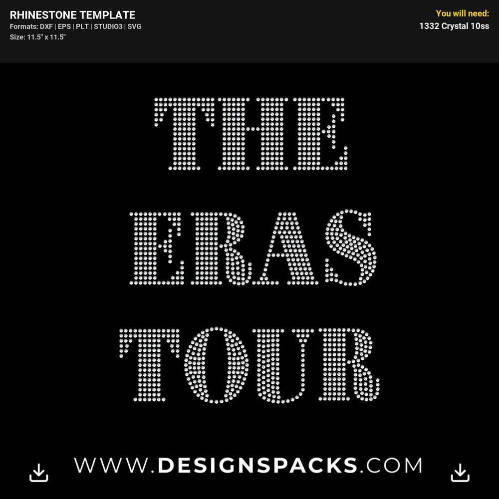 The Eras Tour Rhinestone Digital Template