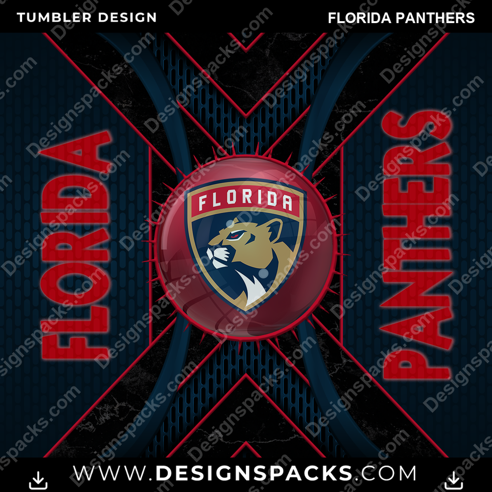 Ice Hockey Metal Grating Florida Panthers NHL Hockey Tumbler Digital Wrap Design Download