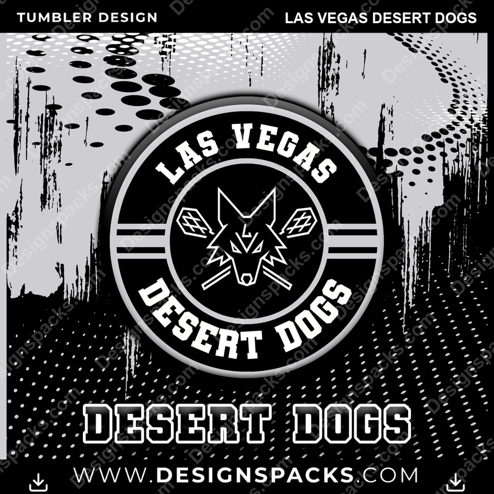 Lacrosse Dot Logo Las Vegas Desert Dogs PLL Lacrosse Tumbler Digital Wrap Design Download