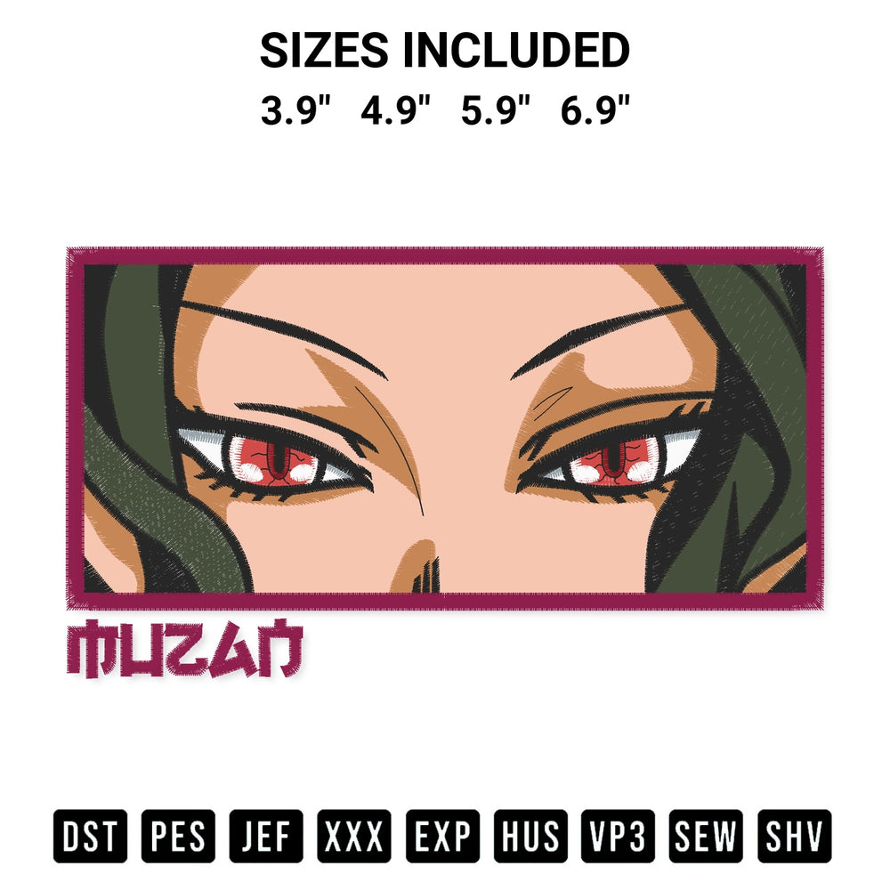 Download the Muzan Kibutsuji Anime Embroidery Design machine embroidery design exclusively at Designspacks.com. Premium digitized pattern for apparel and DIY crafts. Available sizes: 3.9", 4.9", 5.9", 6.9".