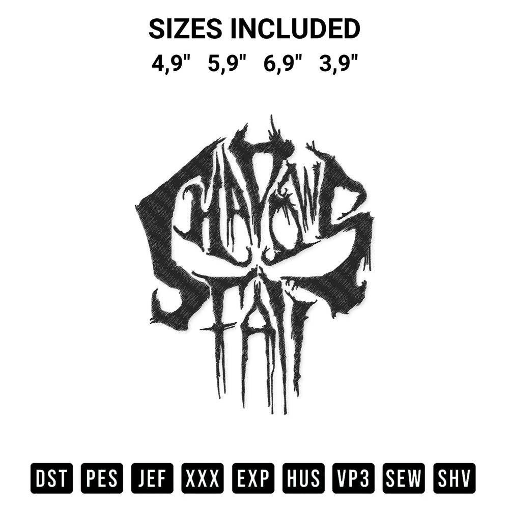Download the Shadows Fall Music Band Shadows Fall Music Gift Embroidery Design machine embroidery design exclusively at Designspacks.com. Premium digitized pattern for apparel and DIY crafts. Available sizes: 4,9", 5,9", 6,9", 3,9".