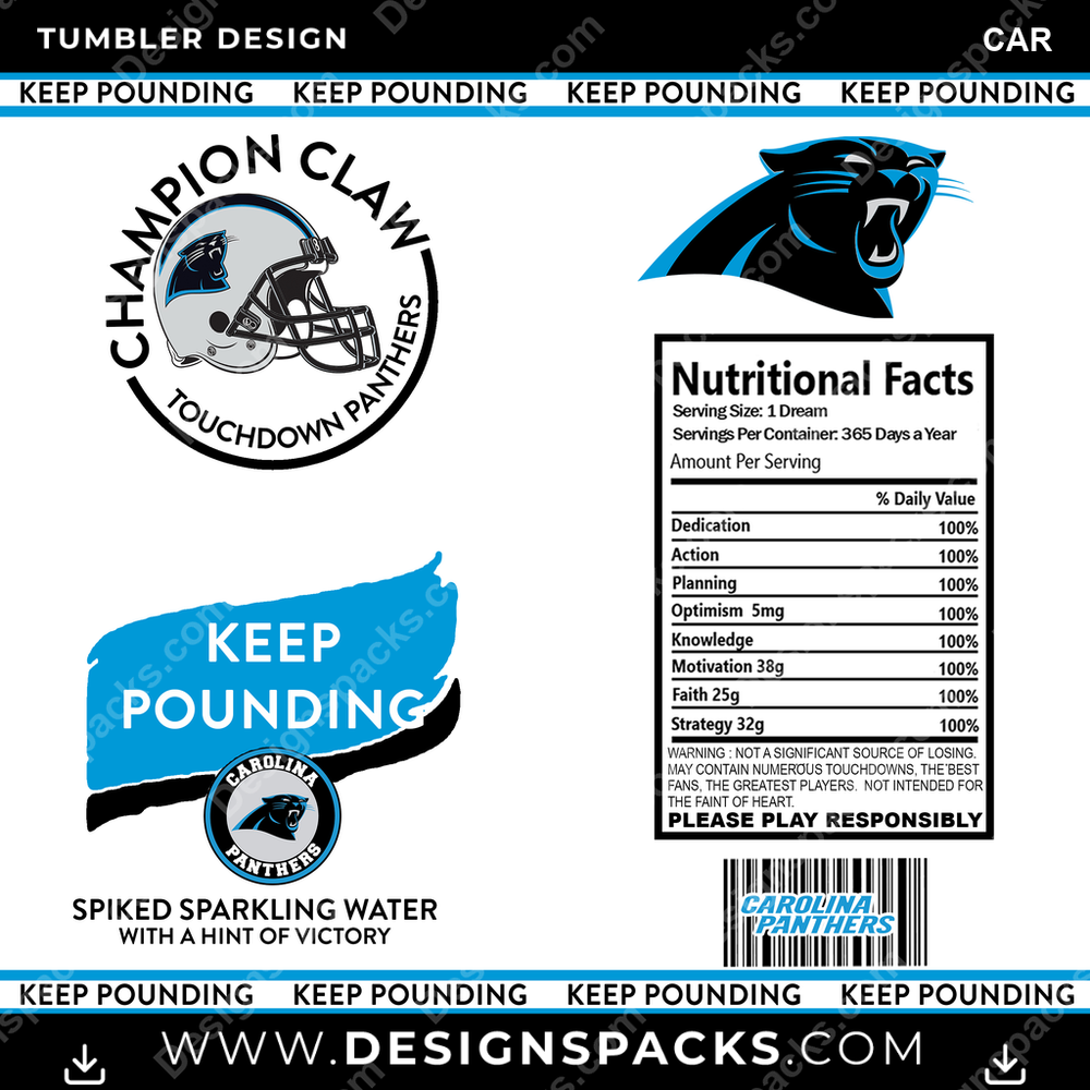 Football White Claw CAR Tumbler Digital Wrap Design