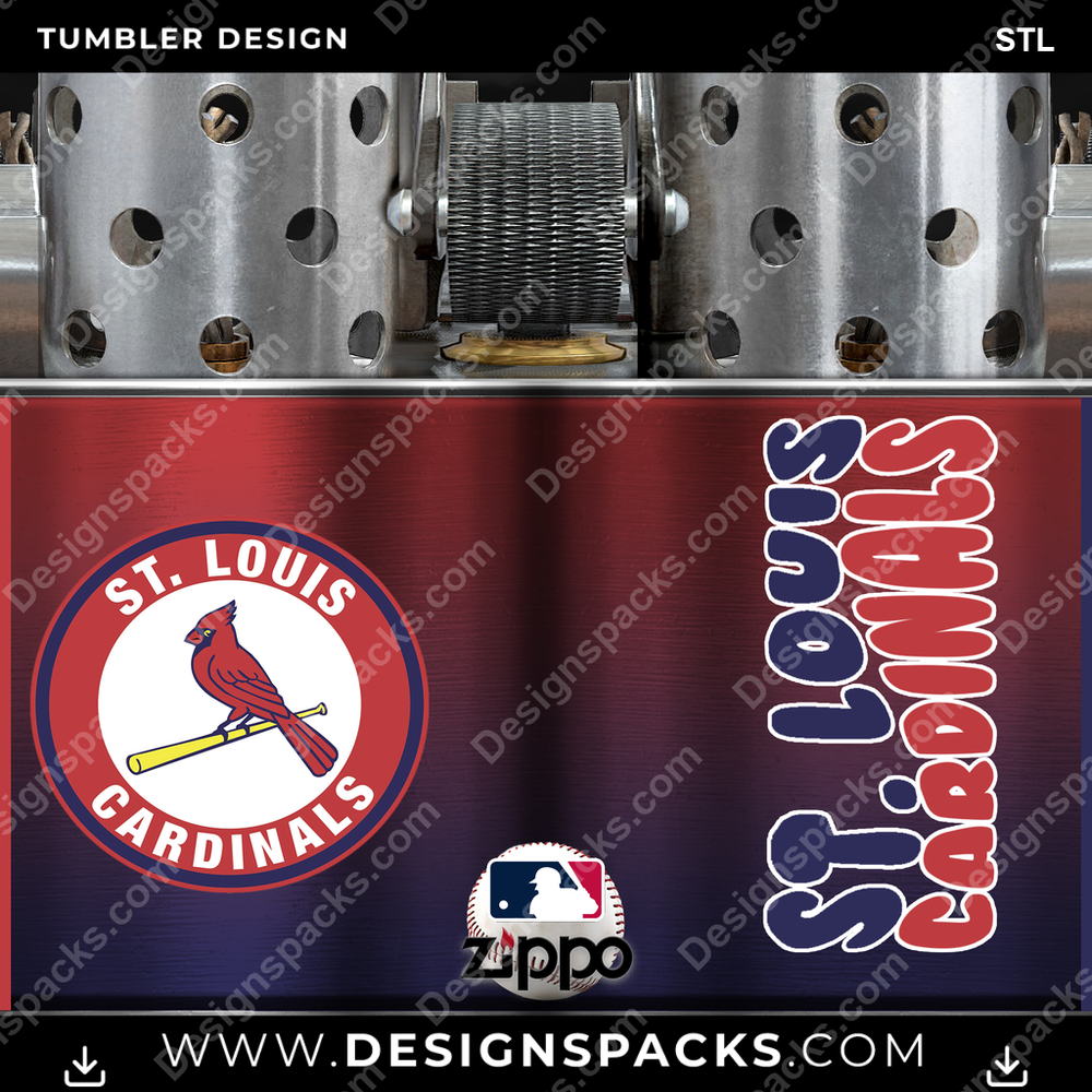 Baseball Zippo Lighter STL Tumbler Digital Wrap Design