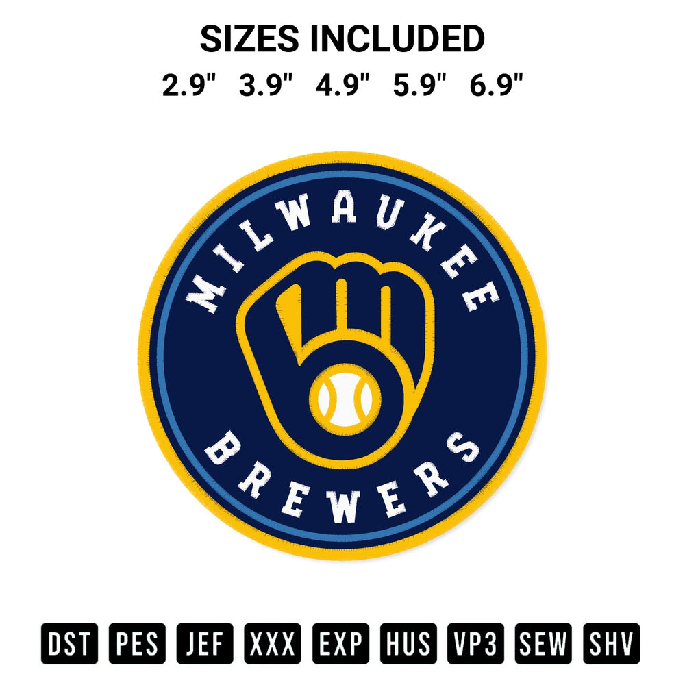 Create amazing crafts with the Milwaukee Brewers Logo Embroidery Design embroidery file. High-quality digital download from Designspacks.com, perfect for beginners and pros. Available sizes: 2.9", 3.9", 4.9", 5.9", 6.9".