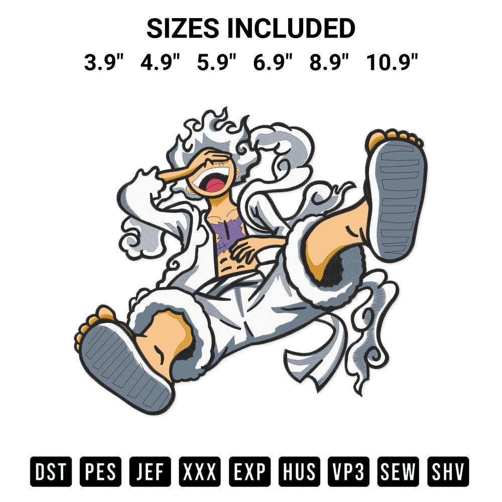 Download the Luffy G5 Embroidery Design machine embroidery design exclusively at Designspacks.com. Premium digitized pattern for apparel and DIY crafts. Available sizes: 3.9", 4.9", 5.9", 6.9", 8.9", 10.9".