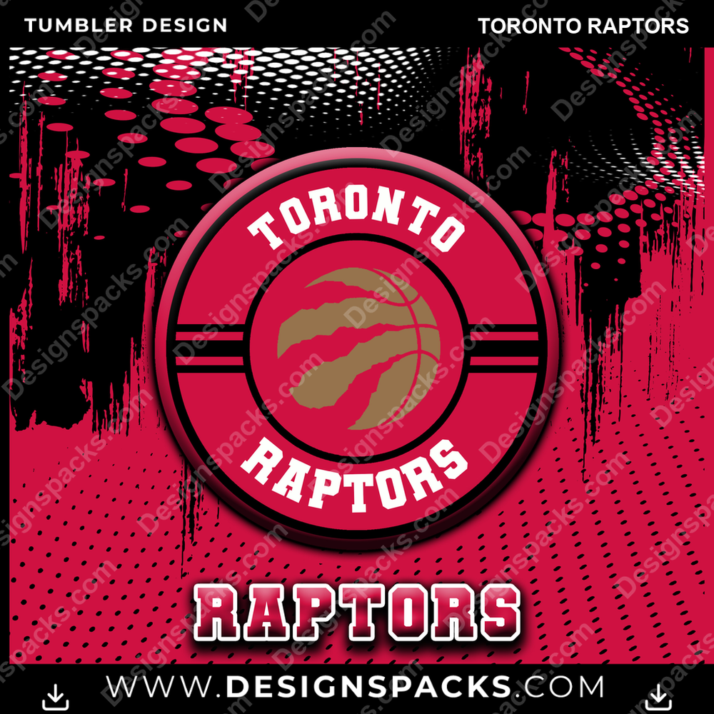 Basketball Dot Logo Toronto Raptors Tumbler Digital Wrap Design