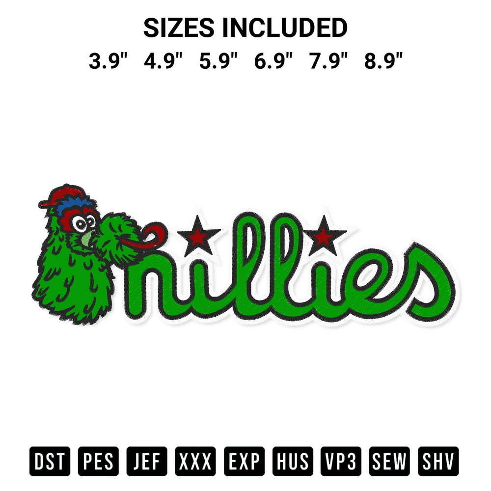 Looking for the perfect pattern? Download the Philadelphia Phillies Philly Phanatic Mascot Embroidery Design embroidery design today at Designspacks.com. Crisp, clean stitching guaranteed. Available sizes: 3.9", 4.9", 5.9", 6.9", 7.9", 8.9".