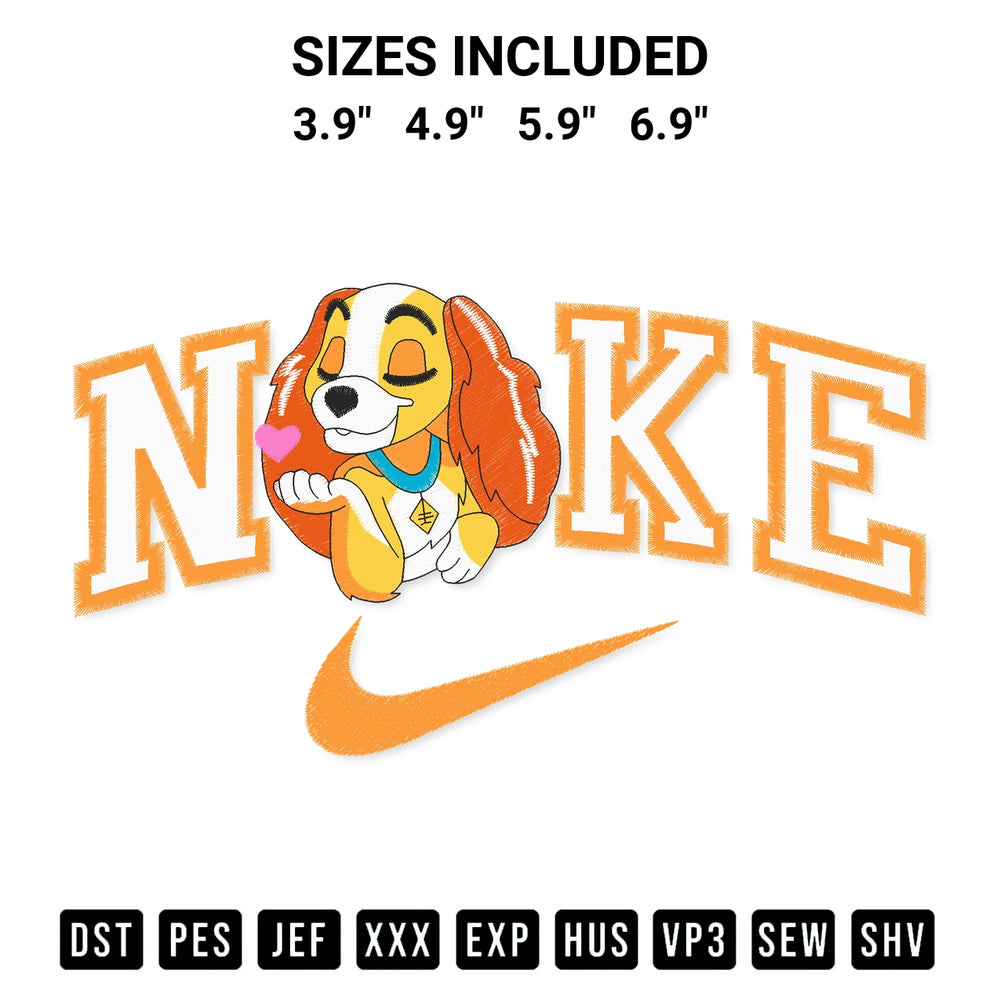 Shop the Nike Lady Embroidery Design machine embroidery pattern at Designspacks.com. Beautifully digitized for flawless stitching on any fabric. Available sizes: 3.9", 4.9", 5.9", 6.9".