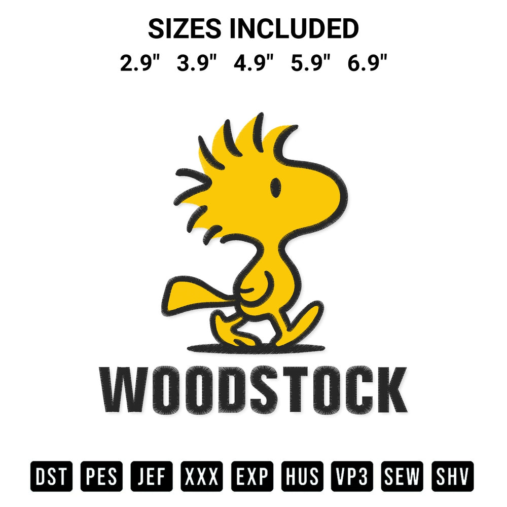Elevate your next project with our Peanuts Woodstock Embroidery Design embroidery file. Shop high-quality digital patterns instantly at Designspacks.com. Available sizes: 2.9", 3.9", 4.9", 5.9", 6.9".