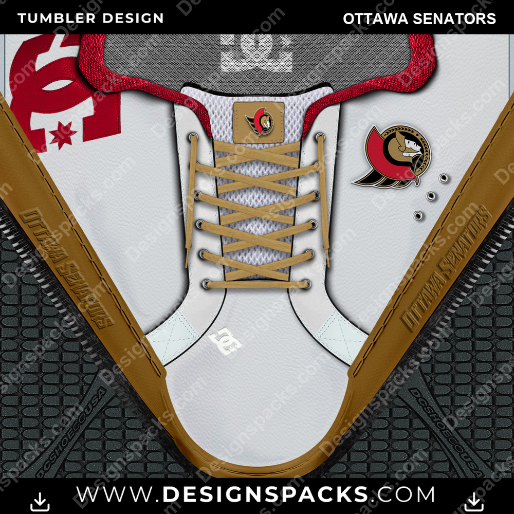 Ice Hockey DC Sneaker Ottawa Senators Tumbler Digital Wrap Design