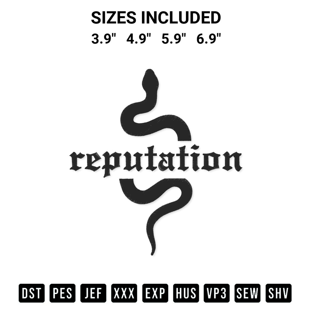 Download the Snake Reputation Embroidery Design machine embroidery design exclusively at Designspacks.com. Premium digitized pattern for apparel and DIY crafts. Available sizes: 3.9", 4.9", 5.9", 6.9".