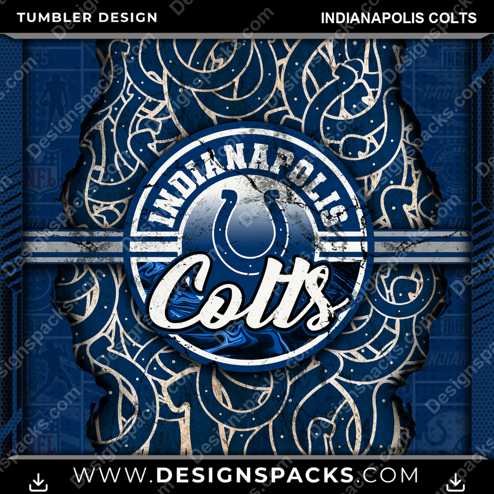 Football Ripped Indianapolis Colts Becher Digitales Wrap-Design