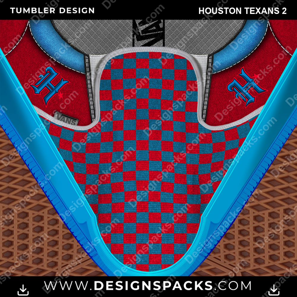 Football Vans Classic Houston Texans 2 Tumbler Digital Wrap Design