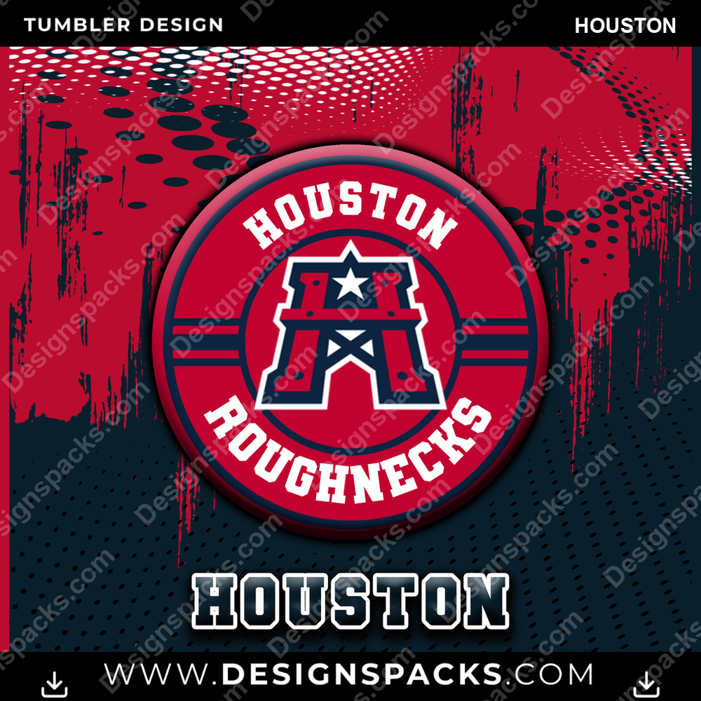 Canada Football Dot Logo Houston Tumbler Digital Wrap Design