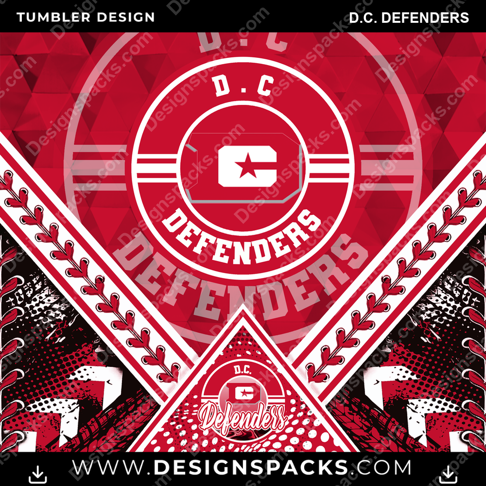 Canada Football Diamond D.C. Defenders CFL Canada Tumbler Digital Wrap Design Download