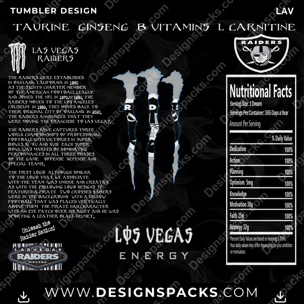Fußball MONSTER ENERGY LAV Becher Digitaler Aufkleber Design