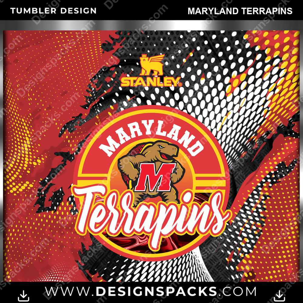 College Sport Stanley Maryland Terrapins NCAA College Sport Tumbler Digital Wrap Design Download