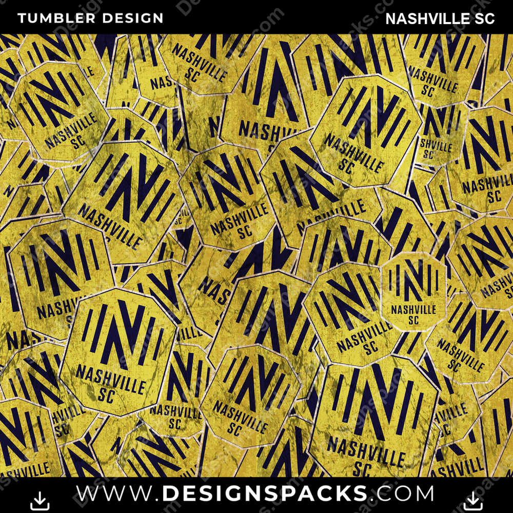 Soccer Logo BG Nashville SC Tumbler Digital Wrap Design