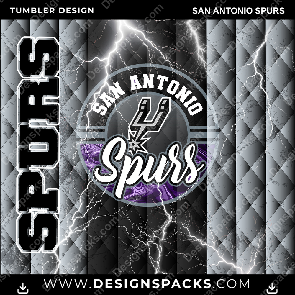 Basketball Diamond San Antonio Spurs Tumbler Digital Wrap Design
