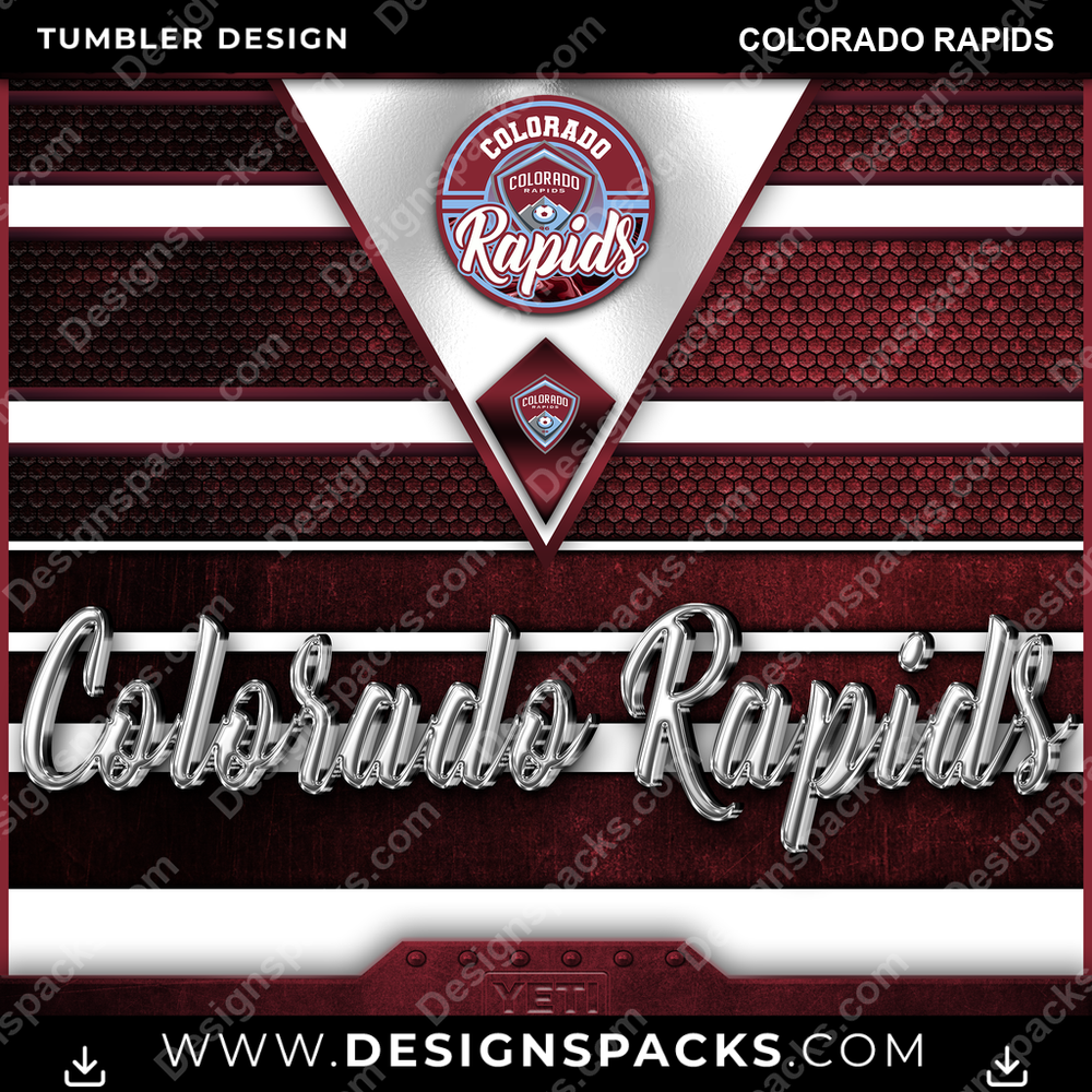 US Soccer YETI Colorado Rapids Tumbler Digital Wrap Design