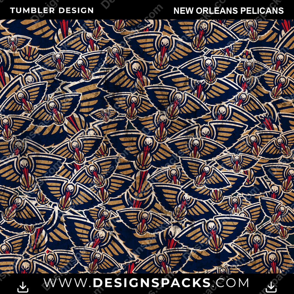 Basketball Logo BG New Orleans Pelicans NBA Basketball Tumbler Digital Wrap Design Download