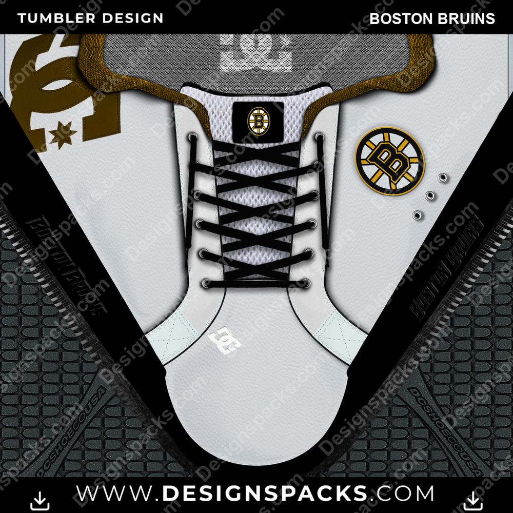 Ice Hockey DC Sneaker Boston Bruins Tumbler Digital Wrap Design