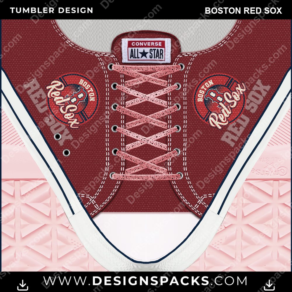 Baseball Converse Boston Red Sox Tumbler Digitales Wickeldesign