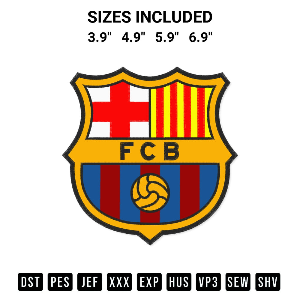 Elevate your next project with our Fc Barcelona Logo Embroidery Design embroidery file. Shop high-quality digital patterns instantly at Designspacks.com. Available sizes: 3.9", 4.9", 5.9", 6.9".