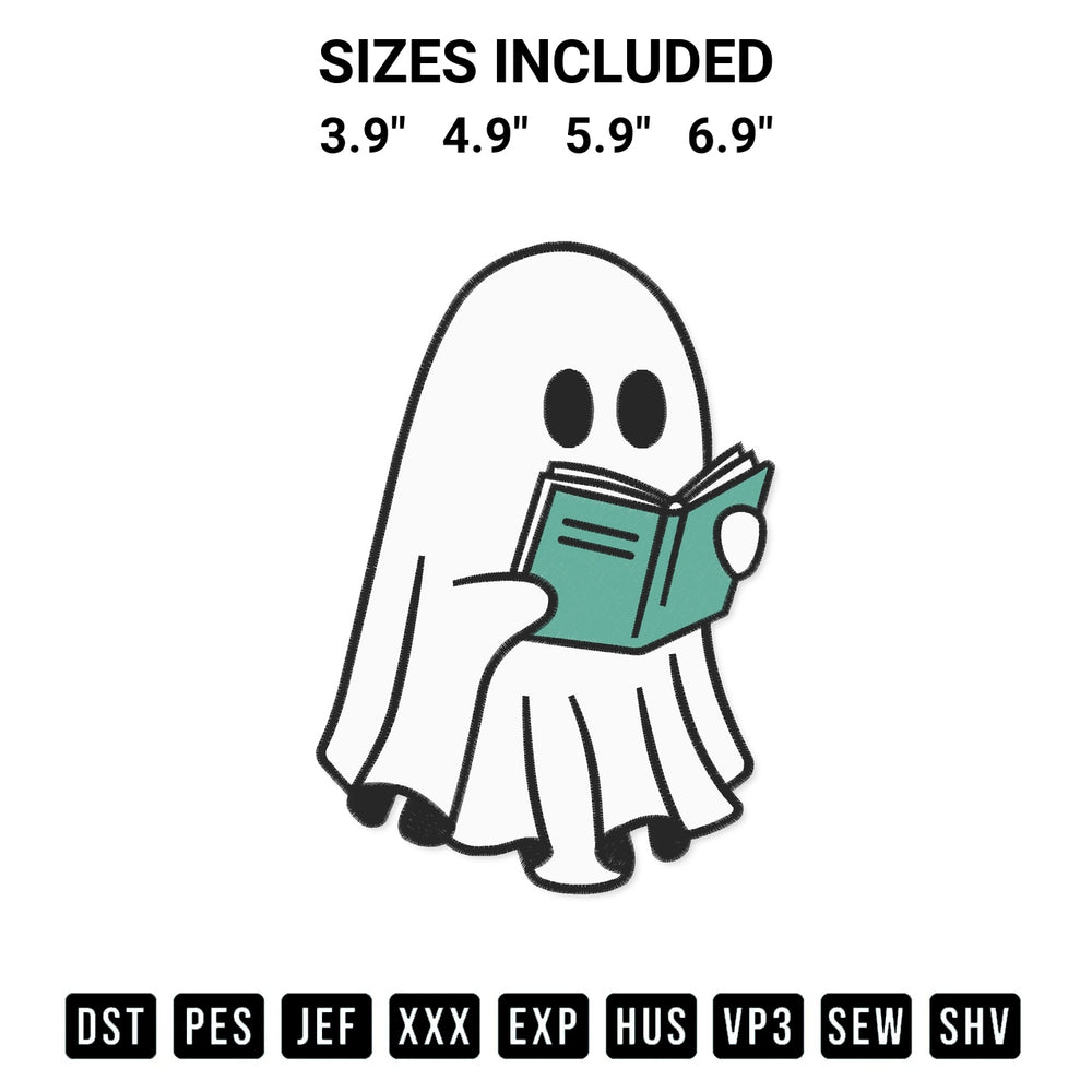 Looking for the perfect pattern? Download the Cute Ghost Reading Book 5 Embroidery Design embroidery design today at Designspacks.com. Crisp, clean stitching guaranteed. Available sizes: 3.9", 4.9", 5.9", 6.9".