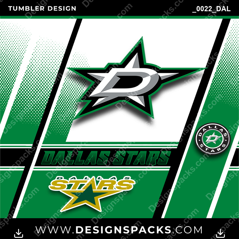 Ice Hockey Sports _0022_DAL Tumbler Digital Wrap Design